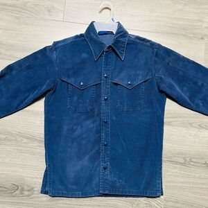 Vintage Great Condition Jeans Joint Men's Blue Corduroy Jacket Medium